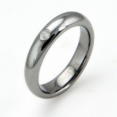 Tungsten Ladies' Dome Ring w/ CZ